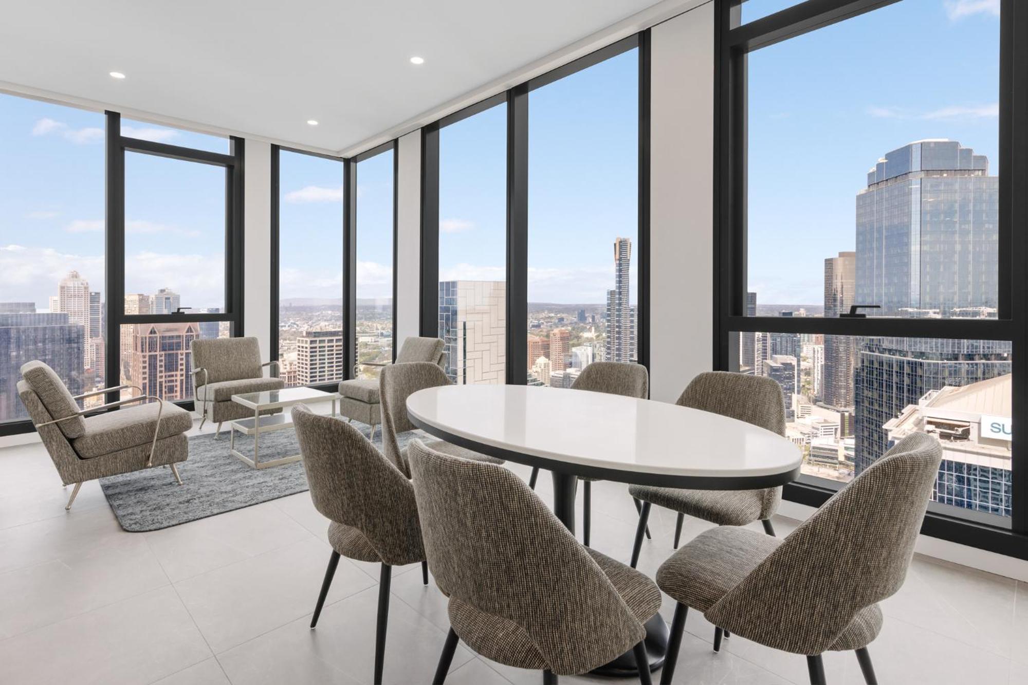 Meriton Suites Melbourne Exterior foto The interior of a typical apartment