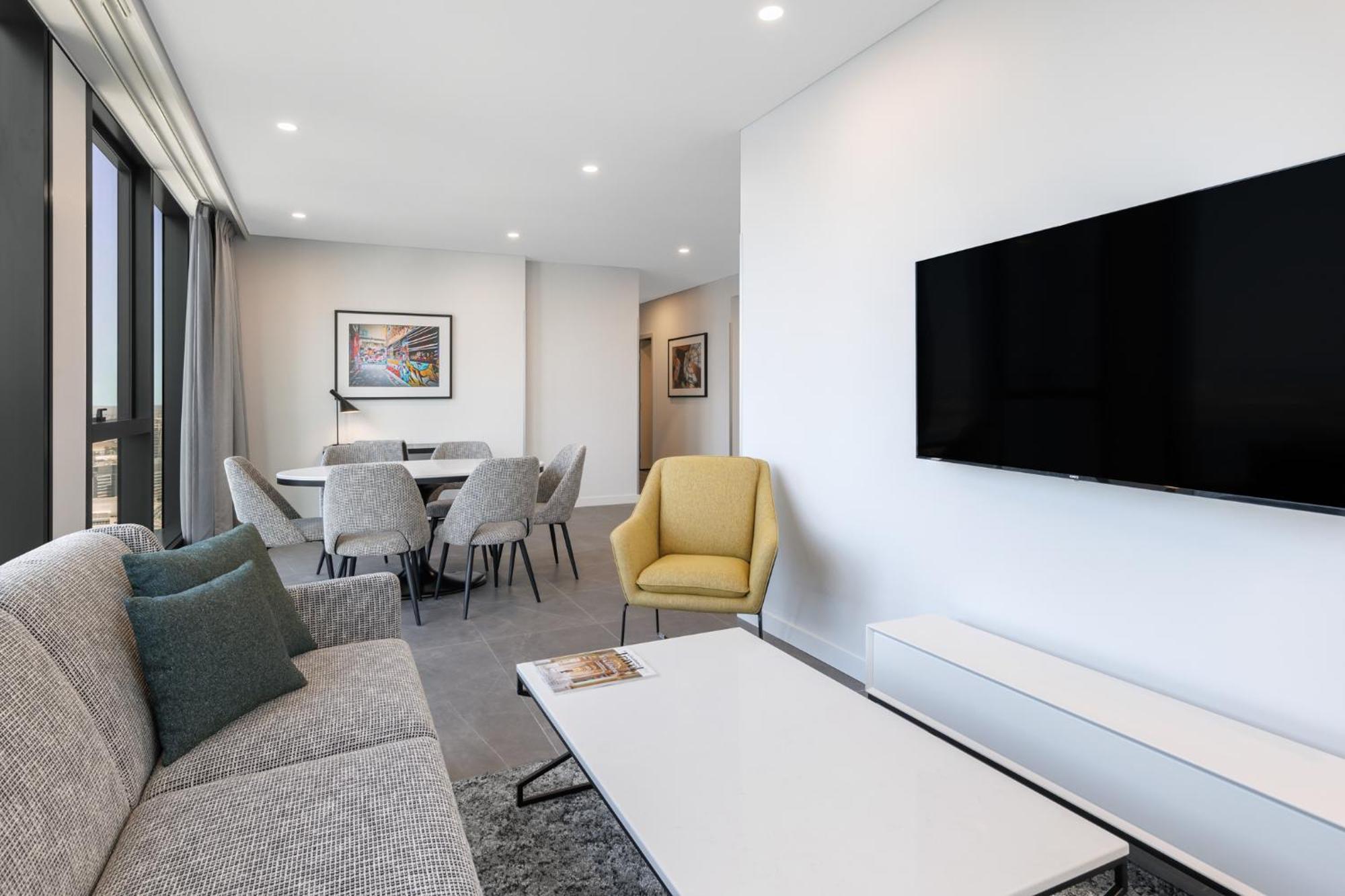 Meriton Suites Melbourne Exterior foto A typical apartment interior